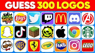 Guess the Logo in 1 Seconds 🥇🍏 300 Famous Logos  Logo Quiz 2024  Daily Quiz [upl. by Sine721]