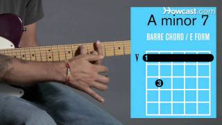 How to Play an A Minor 7 Barre Chord  Guitar Lessons [upl. by Rimidalb]