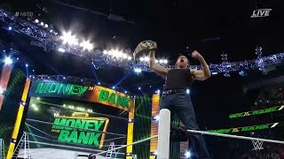 Dean Ambrose cashesin his Money in the Bank Contract and becomes the new WWE Champion [upl. by Haimarej]