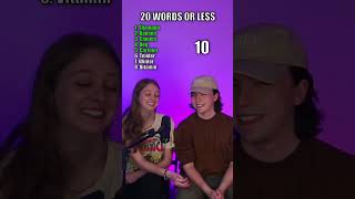 SHE OVERTHOUGHT IT 20 Words or Less Word Association Game Challenge [upl. by Tricia]