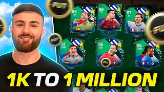 EASIEST way to go from 1k To 1 MILLION coins in EAFC 24 How To Make 1 MILL EASY in FC 24 GUIDE [upl. by Eetnom]