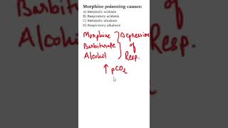 NEETPG Biochemistry MCQ  Morphine poisoning  Respiratory Acidosis [upl. by Ambrosius]