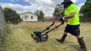 Cleaning Up Her OVERGROWN Yard Then Gifting Her A New Mower [upl. by Papke]