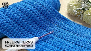 SUPER EASY amp FAST Crochet Pattern for Beginners ⚡️ 🥰 WINSOME Crochet Stitch for Baby Blanket amp Bag [upl. by Atiz]