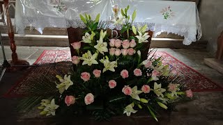 🌸🌷Tips y tutoriales de floristería para principiantes Arreglo floral de altar para iglesia🌸🌷 [upl. by Agosto973]