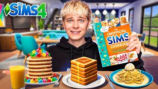 CAŁY DZIEŃ JEM TYLKO JEDZENIE Z THE SIMS 😱💚 24h challenge  Dominik Rupiński [upl. by Comethuauc39]