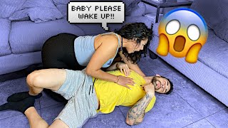 GETTING ELECTROCUTED THEN PASSING OUT PRANK ON GIRLFRIEND [upl. by Sidonnie]