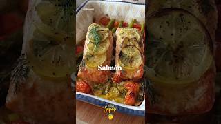 salmón al horno salmon receta en los comentarios [upl. by Delinda426]