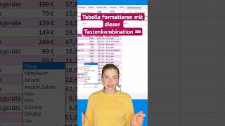 Tabelle formatieren in in Sekunden exceltipps excel exceltips exceltricks exceltutorial [upl. by Bogosian]