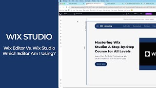 Wix Editor Vs Wix Studio  Which Editor Am I Using [upl. by Salangia229]