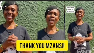 Actress Gcina Mkhize thanks Mzansi For Donations quotIm gratefulquot [upl. by Debarath]