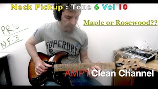 USA PRS NF3 Guitars pt2PLUGGED IN comparisonMaple v Rosewood Fingerboard [upl. by Aillij]