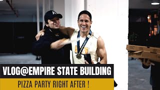 Full Vlog  Gym Mafia Empire State Building Run Up  Followed by Pizza Party by Sebastian Stan [upl. by Esined80]