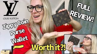 Louis Vuitton Zippy Coin Purse Wallet FULL REVIEW Worth the money [upl. by Hachman]