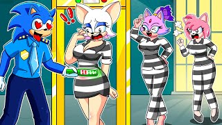 Prisoner Police Love Story  Sonic Love Story  Sonic the Hedgehog 3 Animation [upl. by Ymmak]