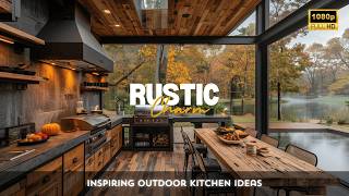 Rustic Charm Inspiring Outdoor Kitchen Ideas [upl. by Atekahs]