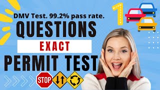 NEW 2022 Permit Exam for Drivers License PART 1Test Questions Actual DMVPASS 100 [upl. by Rechaba]