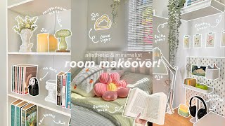 extreme small room makeover 2024 🌱🌷  aesthetic amp minimalist inspired [upl. by Oiramel]