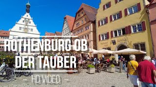 Rothenburg ob der Tauber ☀️ HD walking Video Highlights [upl. by Cavit]