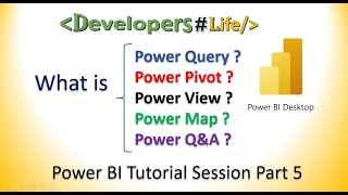 What is Power Query Power Pivot and Power View  Power BI Tutorial  Part 5  Developers Life [upl. by Menell]