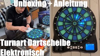 Turnart Dartscheibe Elektronisch 2022 Dartscheibe Elektronische Dartscheibe Unboxing und Anleitung [upl. by Pennington]