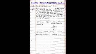 Gabriels Phthalimide Synthesis class 12 important youtubeshorts organicchemistry [upl. by Wills599]