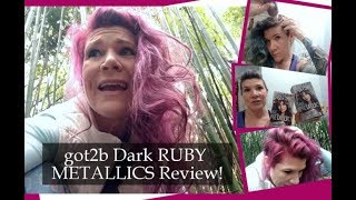 Schwarzkopf got2b Dark Ruby Metallics Red Hair Dye Review [upl. by Aninep442]