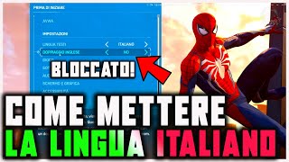 COME METTERE LA LINGUA ITALIANO SU MARVELS SPIDERMAN REMASTERED  VIDEO A SCOPO ILLUSTRATIVO [upl. by Strohbehn]