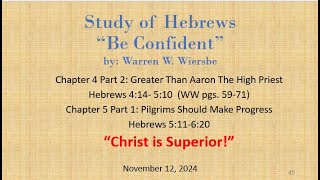 Hebrews Lesson 4 Part 2 5 Part 1 [upl. by Maurie]