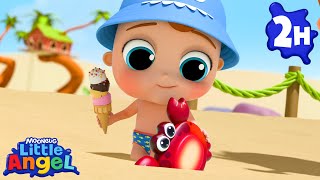 Hot and Cold ♨️ Beach 🏖️ Fun Sing Along Songs by LittleAngel Playtime [upl. by Siroved]