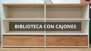 Biblioteca con cajones en melamina  proyecto simple [upl. by Esyahc]