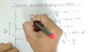 Derivation of Expression of Fringe Width in YDSE interference  STD 12 Physics  Wave Optics [upl. by Lenaj]