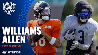 Williams and Allen on expectations for matchup with Titans  Chicago Bears [upl. by Buroker]