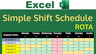 Idea to create Employee Shift Schedule in Excel [upl. by Lyram10]