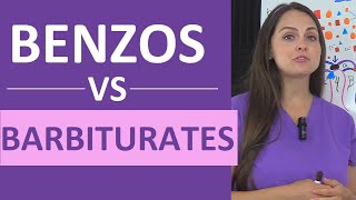 Benzodiazepines vs Barbiturates Nursing Sedative AntiAnxiety Anxiolytic Pharmacology NCLEX [upl. by Mathur]