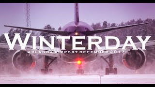 Arlanda Airport  winterday december 2017 [upl. by Ahsenyl]