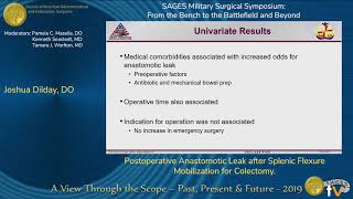 Postoperative Anastomotic Leak after Splenic Flexure Mobilization for Colectomy [upl. by Orag694]