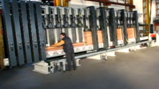 Italpresse STL9000200 Cold Press Line for Wood Laminated Beams [upl. by Banna323]