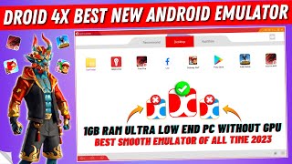 Droid4x New Android Emulator Best For Low End PC  Droid 4X Free Fire 1GB Ram PC Emulator 2023 [upl. by Noj48]