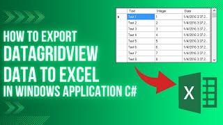 How to export DataGridView data to excel file in Windows Form Application C [upl. by Rainwater561]