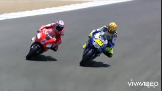 Sorpasso Valentino Rossi su Stoner a laguna seca 2008  commento Guido Meda [upl. by Liam121]