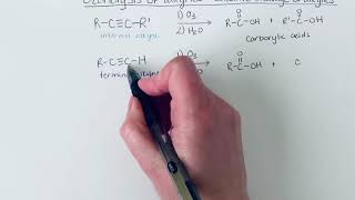 Ozonolysis of alkynes [upl. by Rahs]