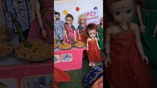 Barbie Doll Spicy Noodles CompetitionDoll Cartoonshorts viral ytshorts shortsfeed [upl. by Ahsinauq]