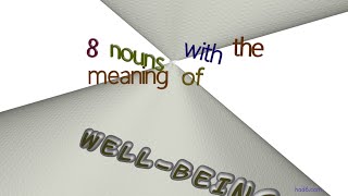 wellbeing  8 nouns synonym of wellbeing sentence examples [upl. by Bevon]