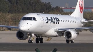 FULL HD Japan Airlines JAIR Embraer 170100ST JA220J takeoff BarcelonaEl Prat [upl. by Ilyk]