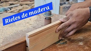 Como hacer CAJONES con RIELES de MADERA carpinteriacreacionesberbe8685 [upl. by Adyht]