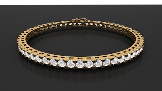 Making of Tennis Bracelet in Matrix9 Bracelet Tutorial  Jewelry Cad Design Bracelet Tutorial [upl. by Elkraps316]