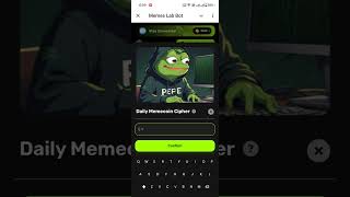 21 October Daily Cipher of Memes Lab Bot  Daily Cipher Memes Lab Bot amp Earn unlimited coins [upl. by Errick]