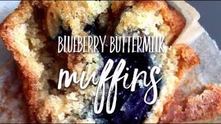 Blueberry Buttermilk Muffins Recipe [upl. by Anibla]