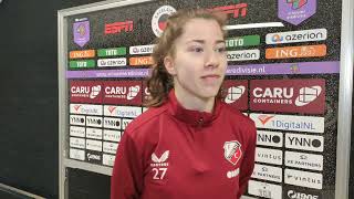 Nurija van Schoonhoven na afloop van de wedstrijd FC Utrecht  Excelsior [upl. by Aiyot]